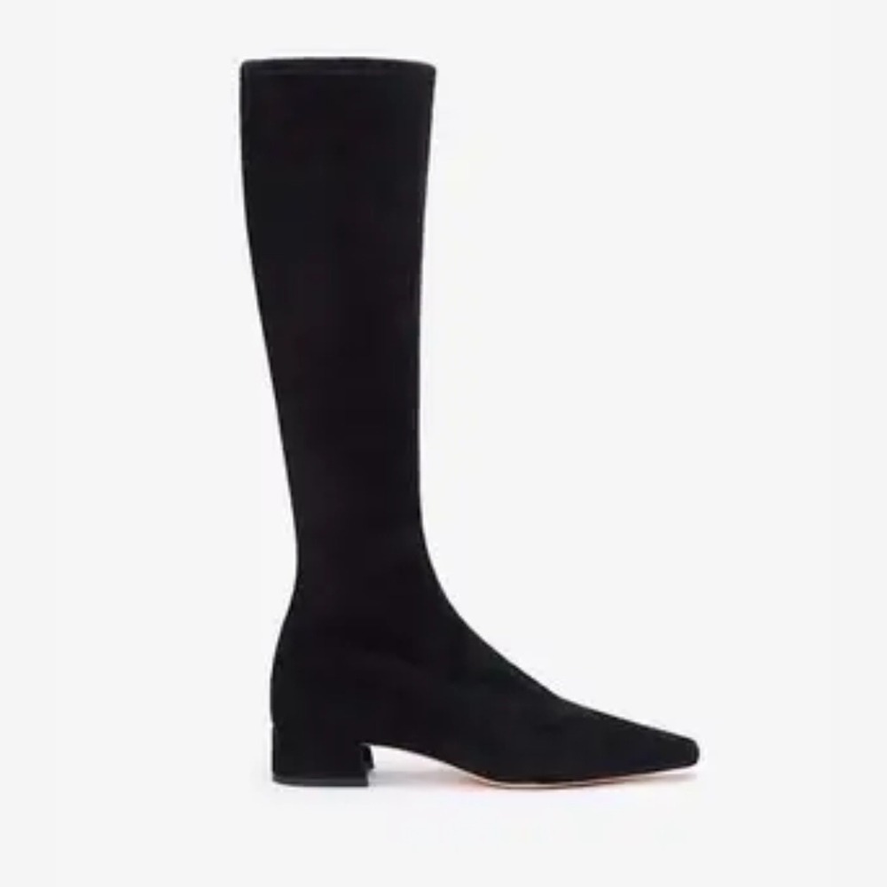 Reformation | Raven Stretch Suede Tall Knee-High Boot in Black size 9 - Picture 3 of 8